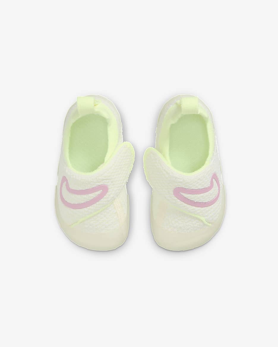 Nike Swoosh 1 Baby/Toddler Shoes - Coconut Milk/White/Barely Volt/Pink Rise