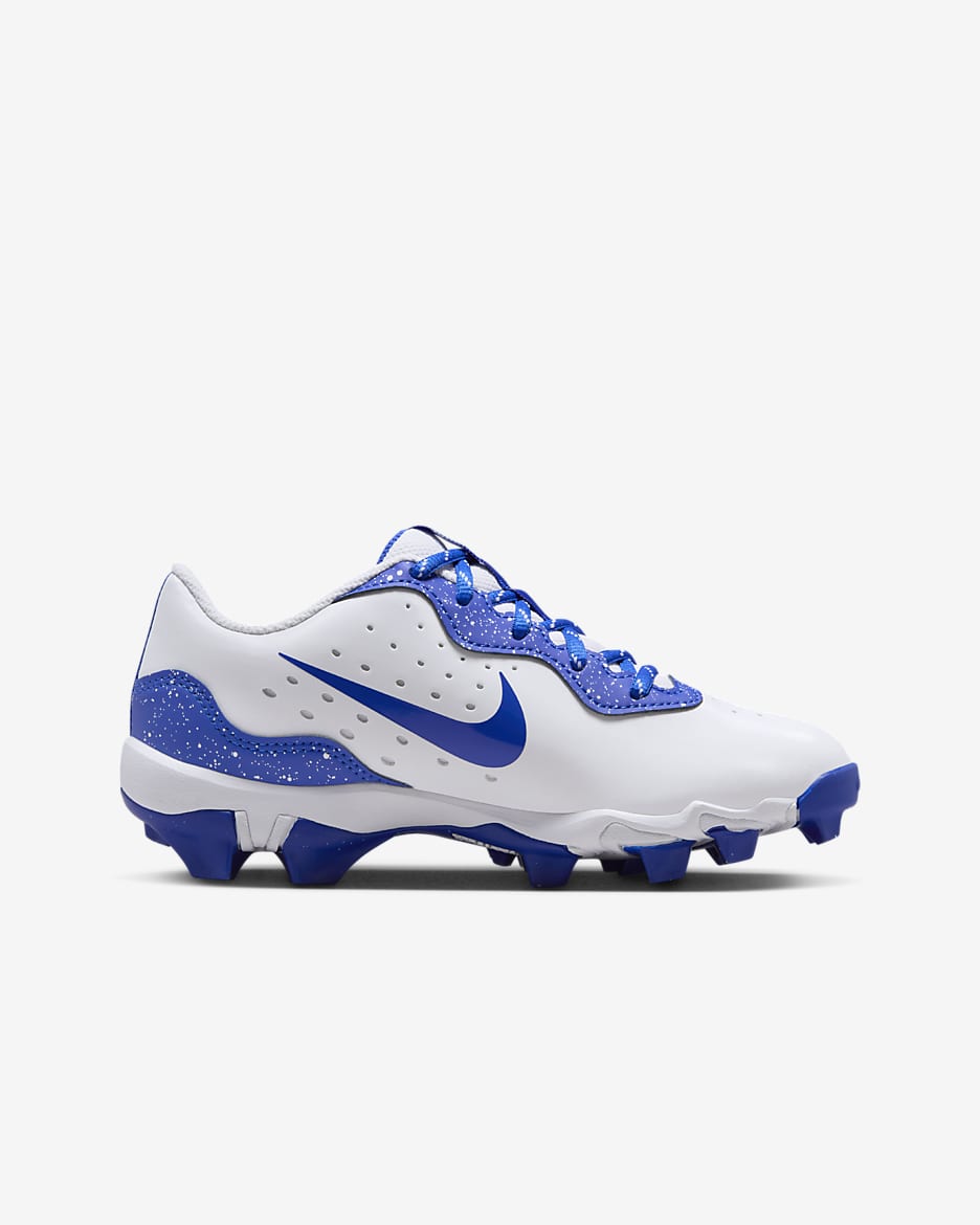 Tacos de béisbol para niños talla pequeña/grande Nike Alpha Huarache 4 Keystone - Blanco/Hiperroyal