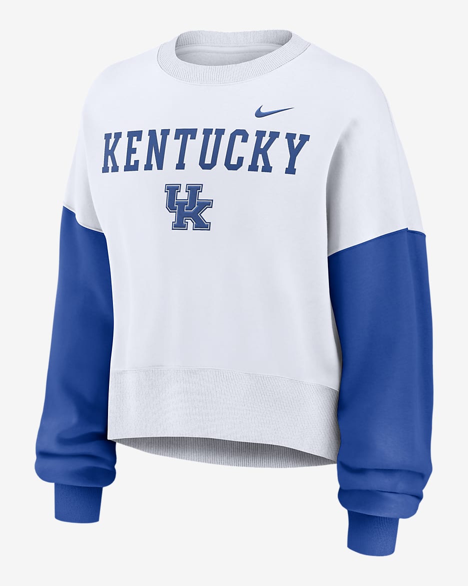 Kentucky Wildcats Primetime Women's Nike College Pullover Crew - White