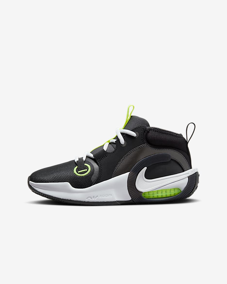 Chaussure de basket Nike Air Zoom Crossover 2 pour ado - Noir/Volt/Anthracite/Blanc