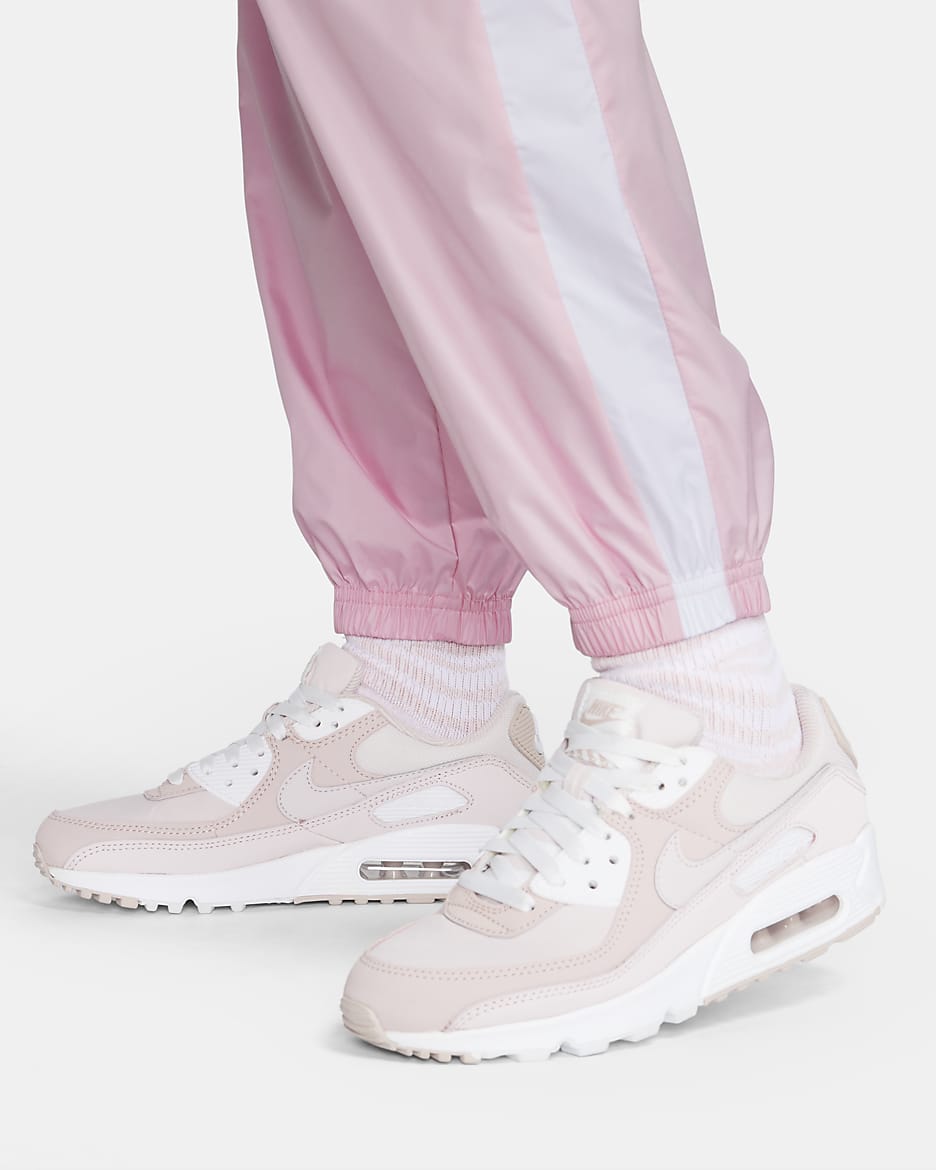 Nike Sportswear Women's Woven Pants - Medium Soft Pink/White/White