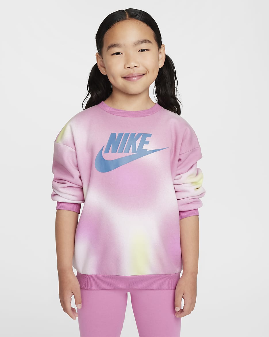 Nike Solarized kleuterset met legging en T-shirt met ronde hals - Magic Flamingo