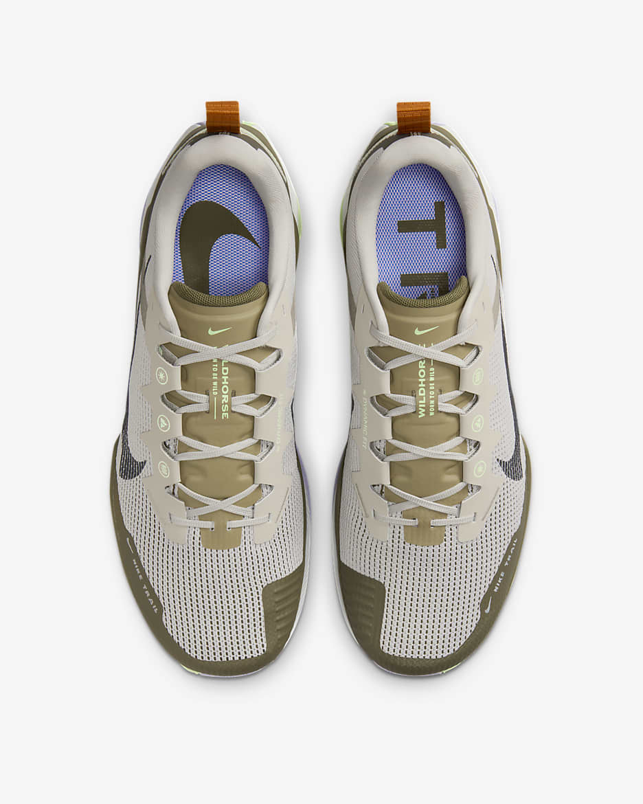 Nike Wildhorse 8 Men's Trail-Running Shoes - Light Iron Ore/Lilac Bloom/Medium Olive/Anthracite