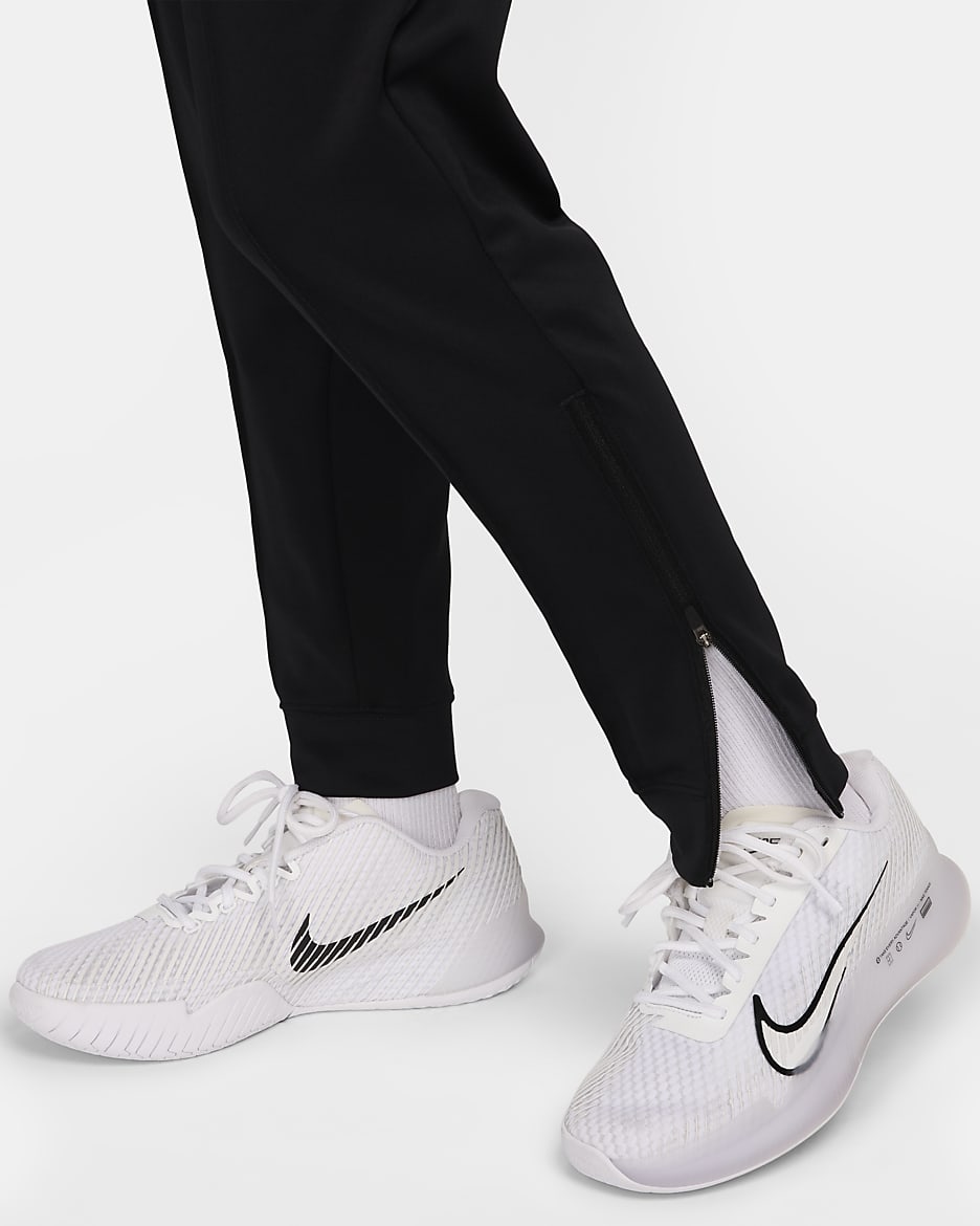 NikeCourt Dri-FIT 女款針織網球長褲 - 黑色