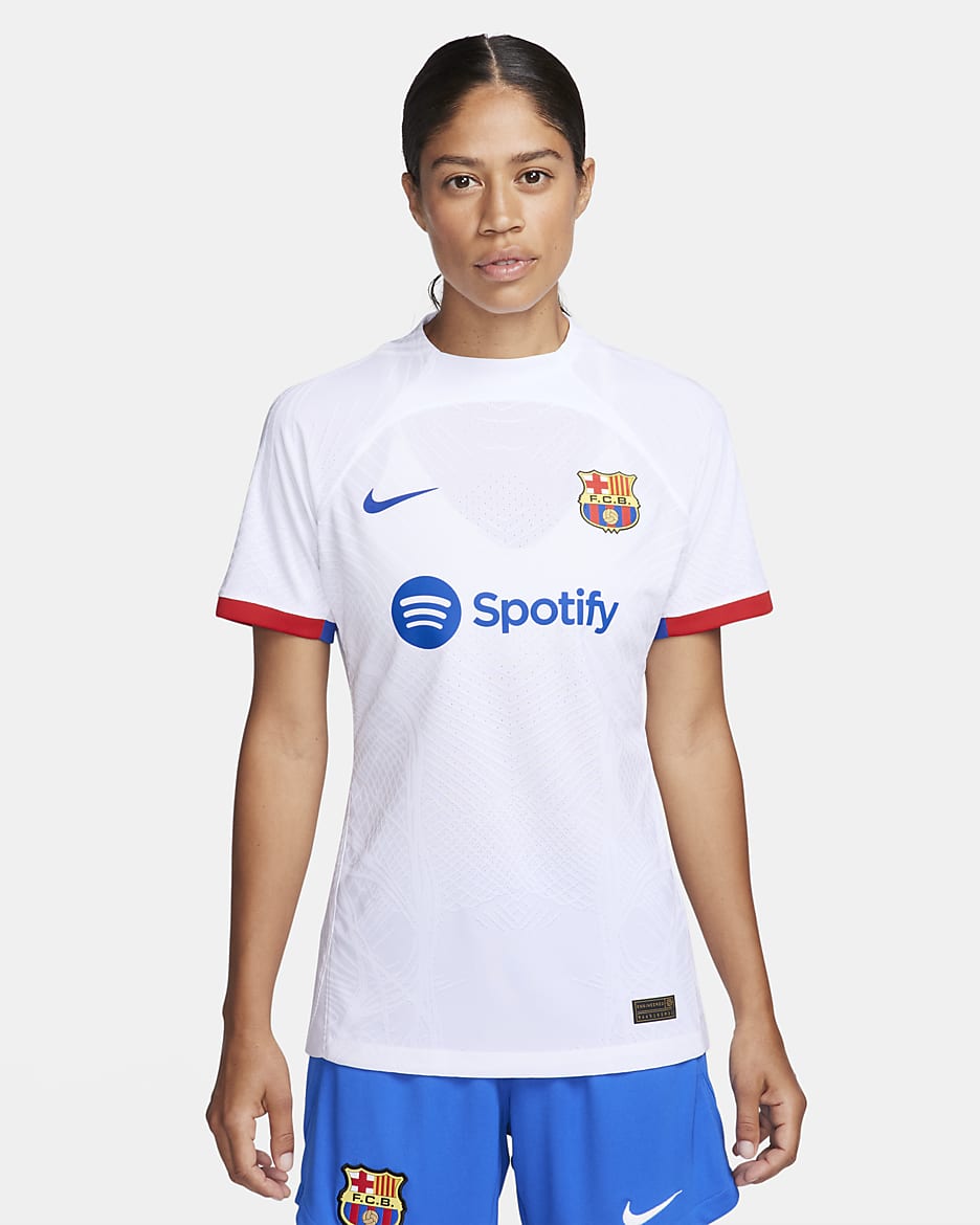 Maillot de football Nike Dri-FIT ADV FC Barcelona 2023/24 Match Extérieur pour femme - Blanc/Royal Blue/University Red/Royal Blue