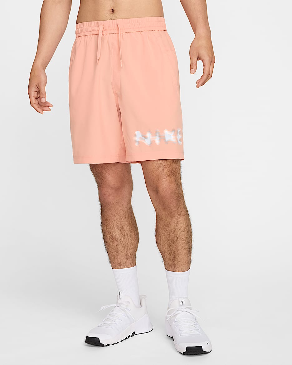 Nike Form Men's Dri-FIT 18cm (approx.) Unlined Versatile Shorts - Apricot Agate/Black