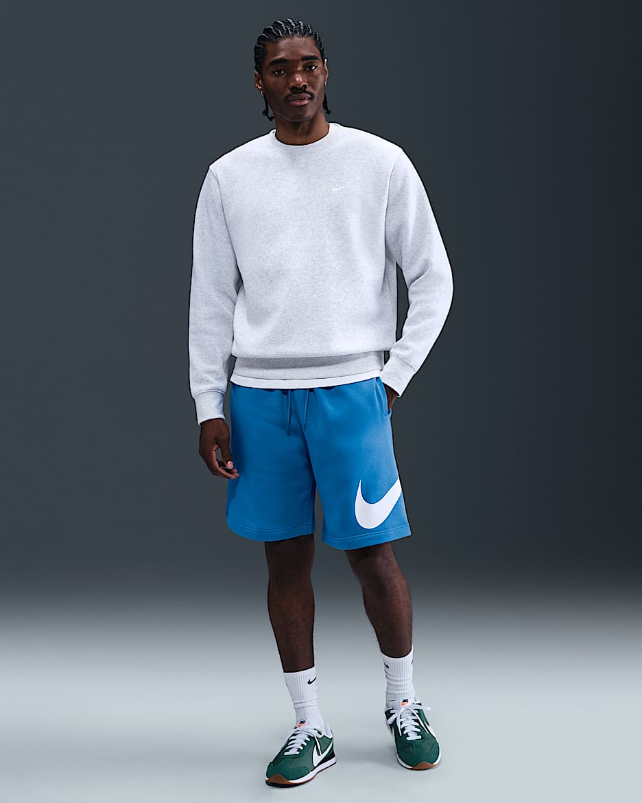 Nike Club Men's Fleece Shorts - Light Photo Blue/Light Photo Blue/White