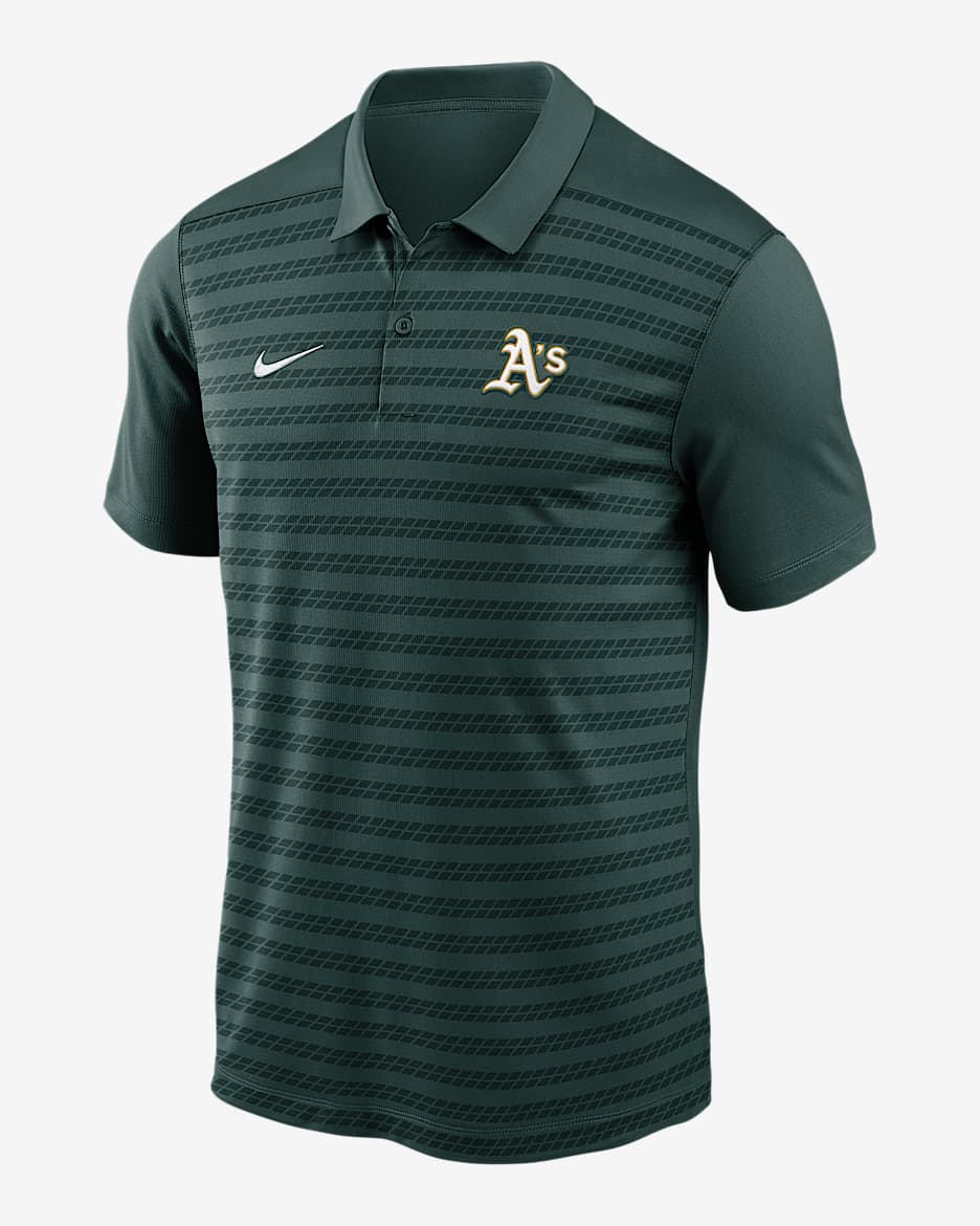 Polo Nike Dri-FIT de la MLB para hombre Athletics Authentic Collection Victory - Verde