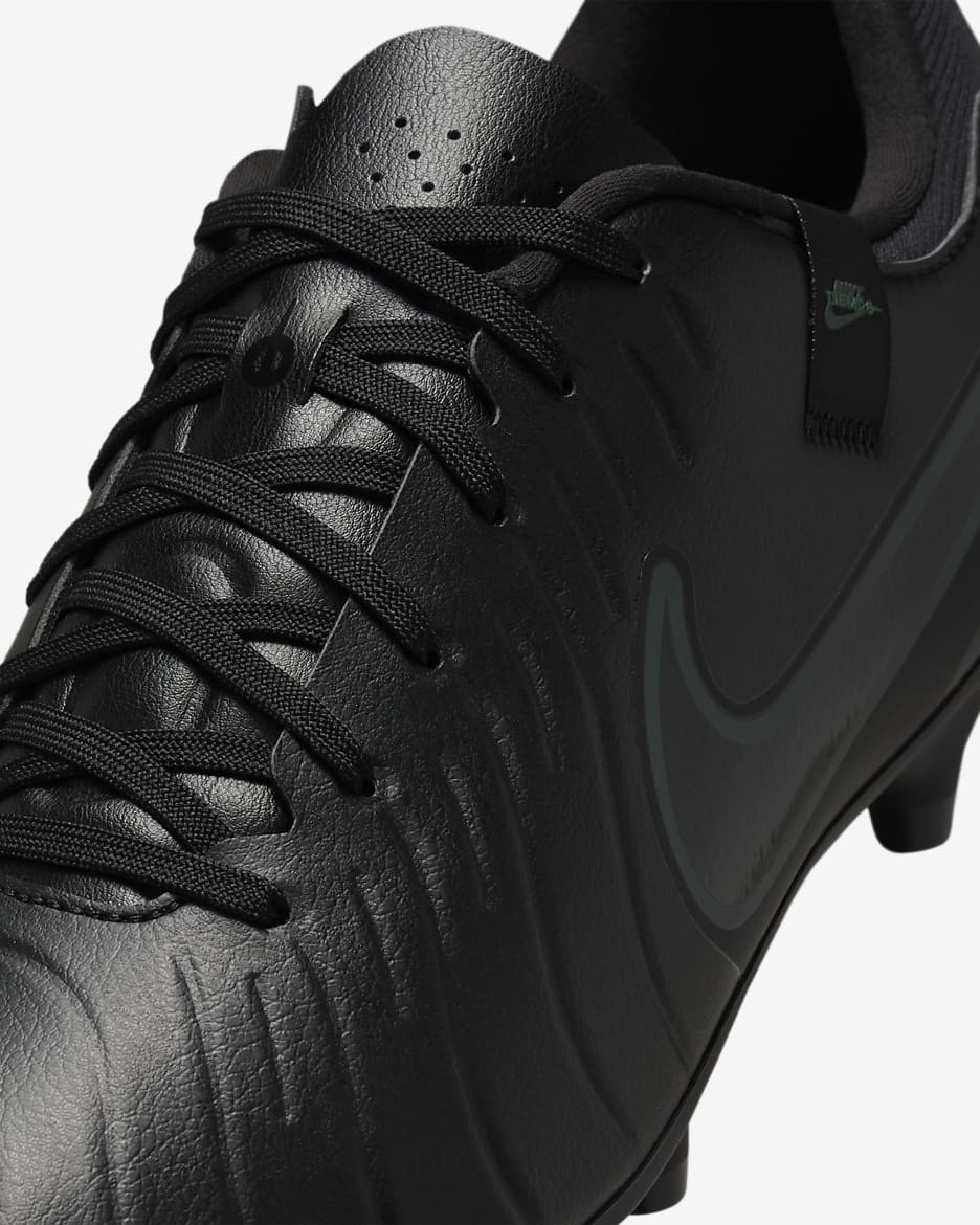 Nike Tiempo Legend 10 Academy Botas de fútbol de perfil bajo para terreno blando - Negro/Deep Jungle/Negro