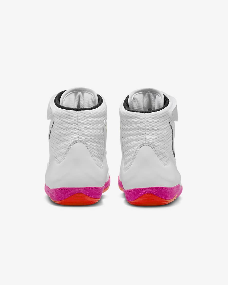 Nike Inflict SE Wrestling Shoes - White/Bright Crimson/Pink Blast/Black