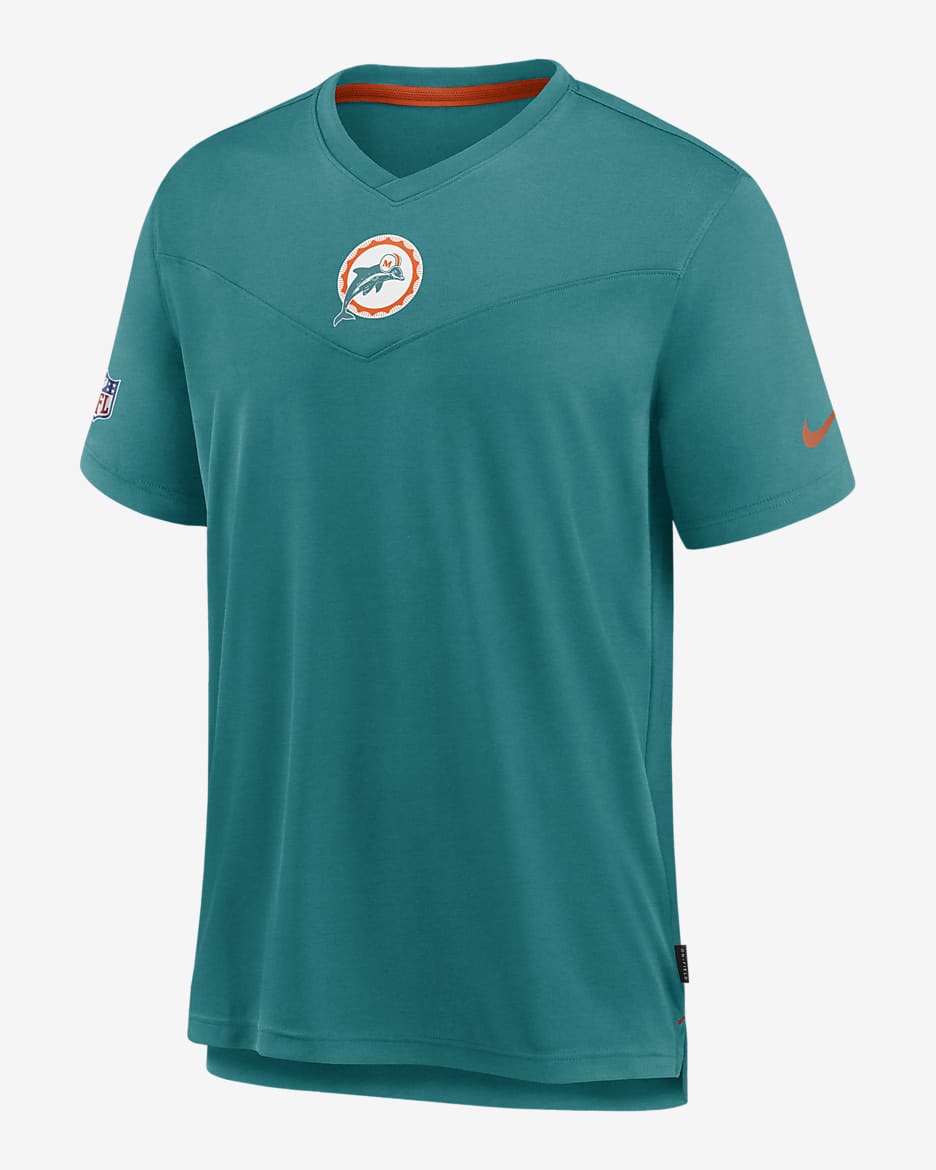 Nike Dri-FIT Vintage Chevron Coach UV (NFL Miami Dolphins) Men's Top - Green/Orange