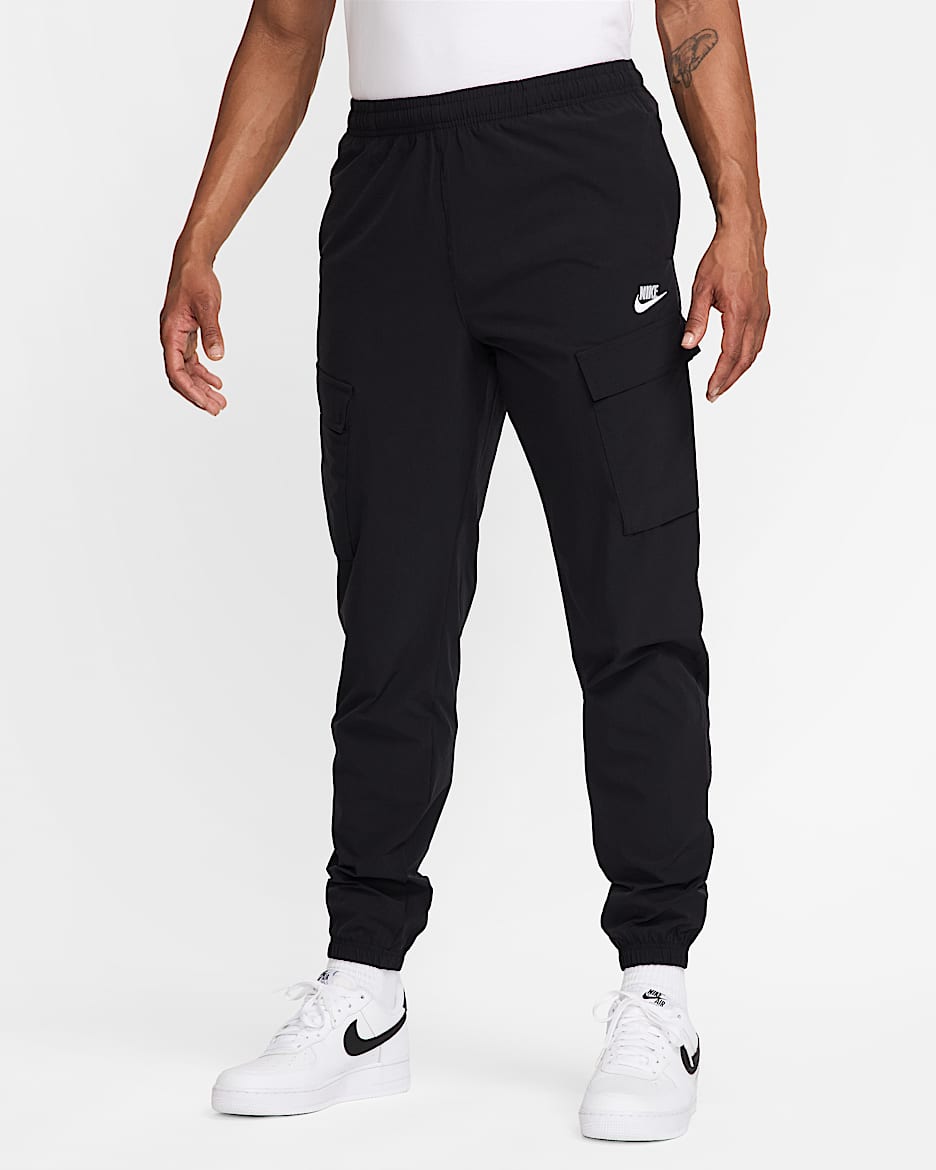 Nike Sportswear Club Men's Woven Cargo Trousers - Black