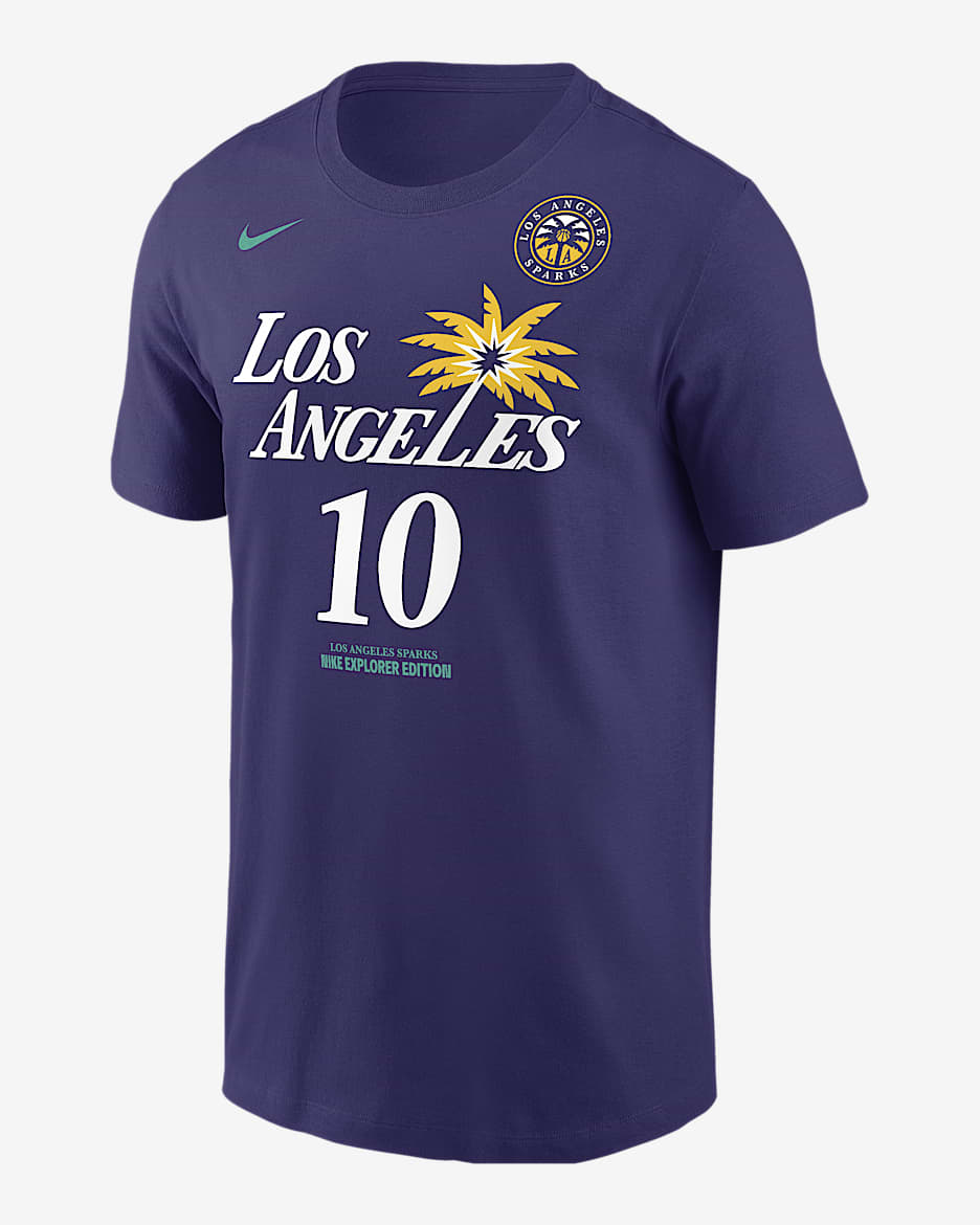 Playera Nike de la WNBA para hombre Kelsey Plum Los Angeles Sparks - Negro