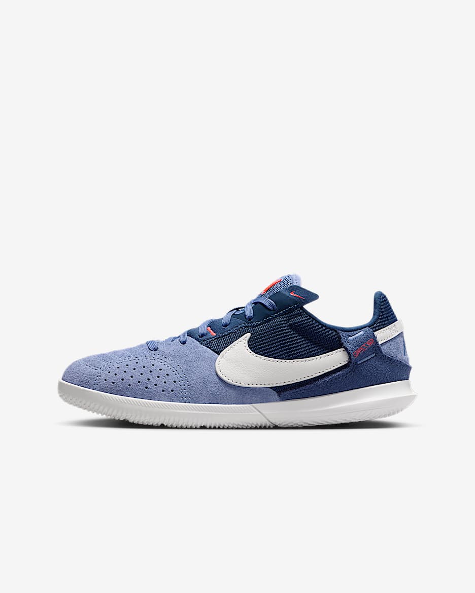 Nike Jr. Streetgato Low-Top-Fußballschuh für jüngere/ältere Kinder - Purple Slate/Sanded Purple/Summit White