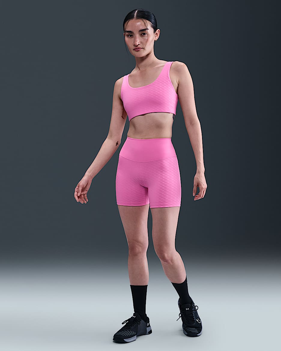 Nike One Women's High-Waisted 5" Biker Shorts - Playful Pink/Pink Foam