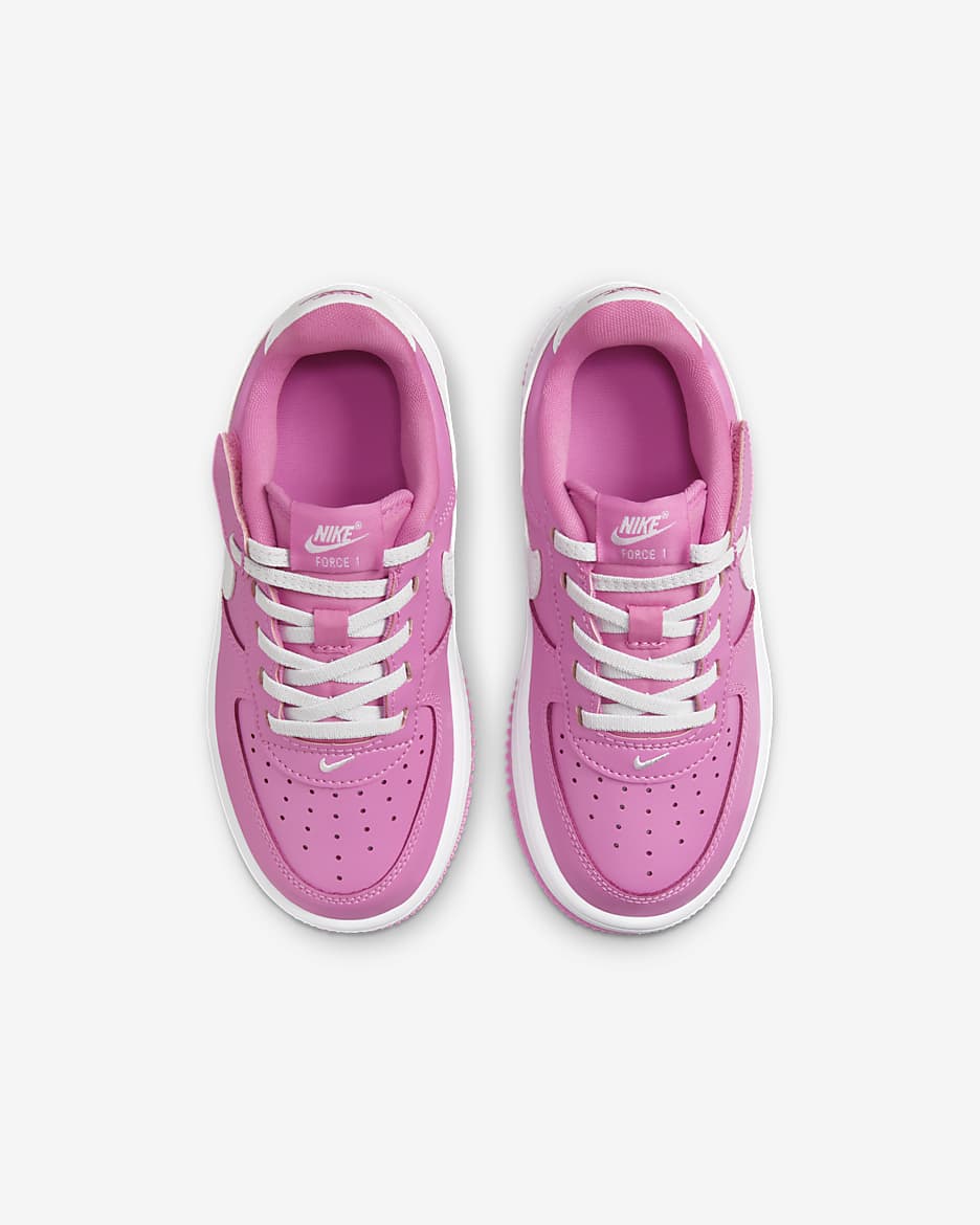 Nike Force 1 Low EasyOn Schuh für jüngere Kinder - Playful Pink/Weiß