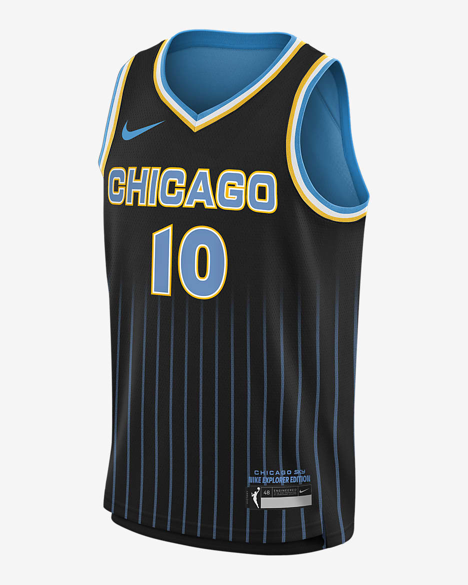 Kamilla Cardoso Chicago Sky 2024 Explorer Edition Big Kids' Nike Dri-FIT WNBA Swingman Jersey - Black