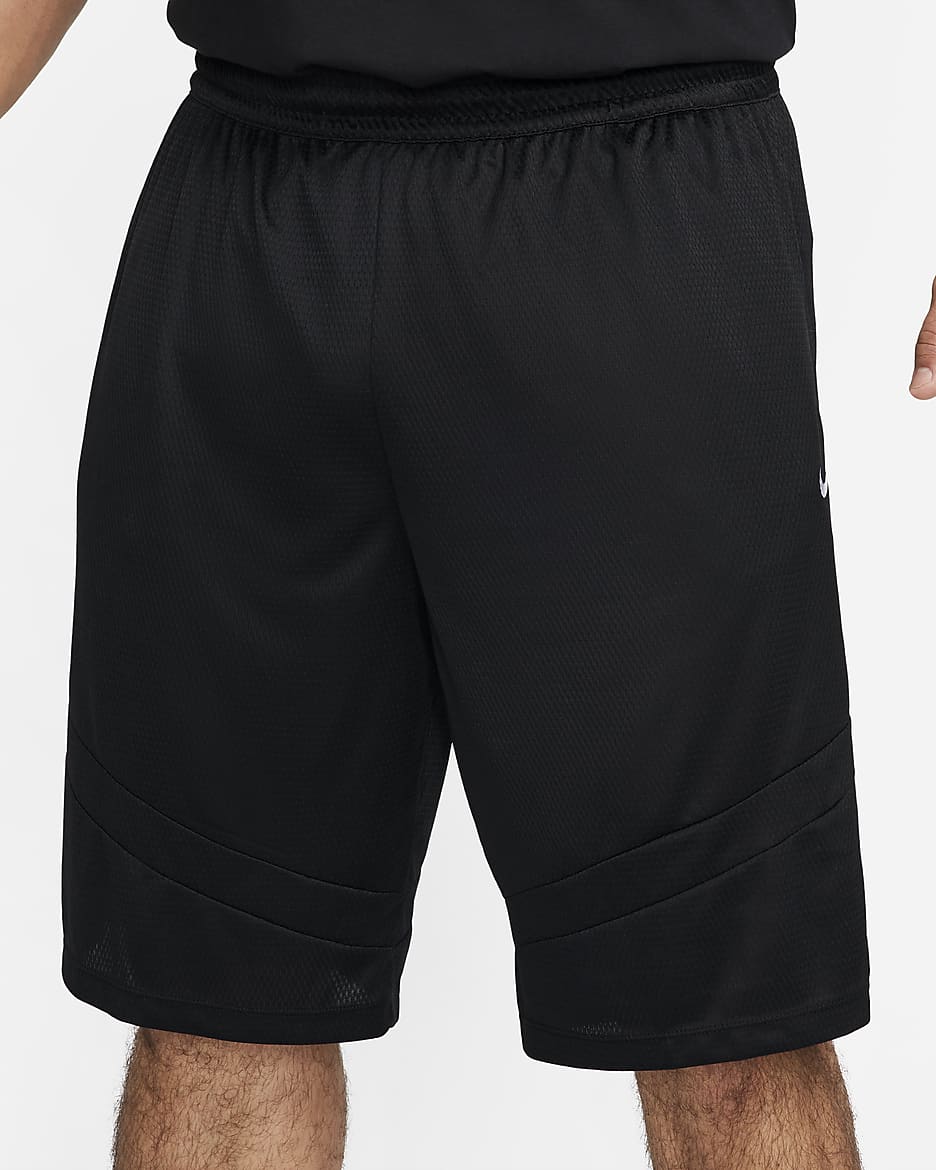 Calções de basquetebol Dri-FIT de 28 cm Nike Icon para homem - Preto/Preto/Preto