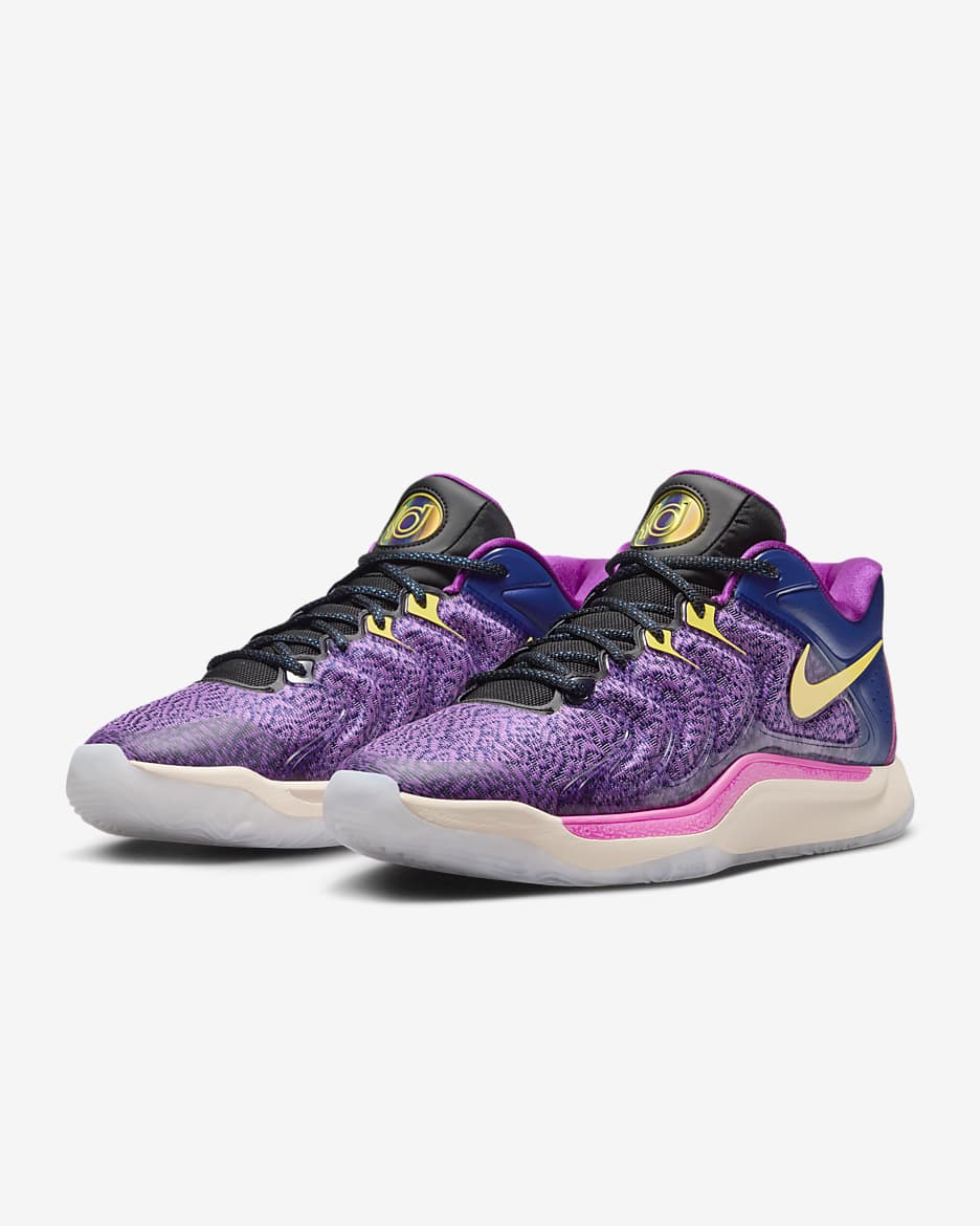 KD17-basketballsko - Deep Royal Blue/sort/Laser Fuchsia/Opti Yellow