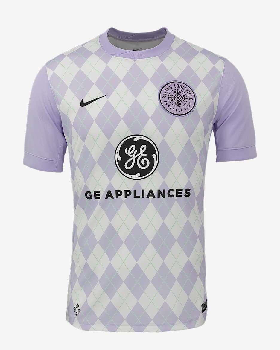 Racing Louisville FC 2025 Stadium Home Men's Nike Dri-FIT NWSL Replica Jersey - Lavender Mist/White