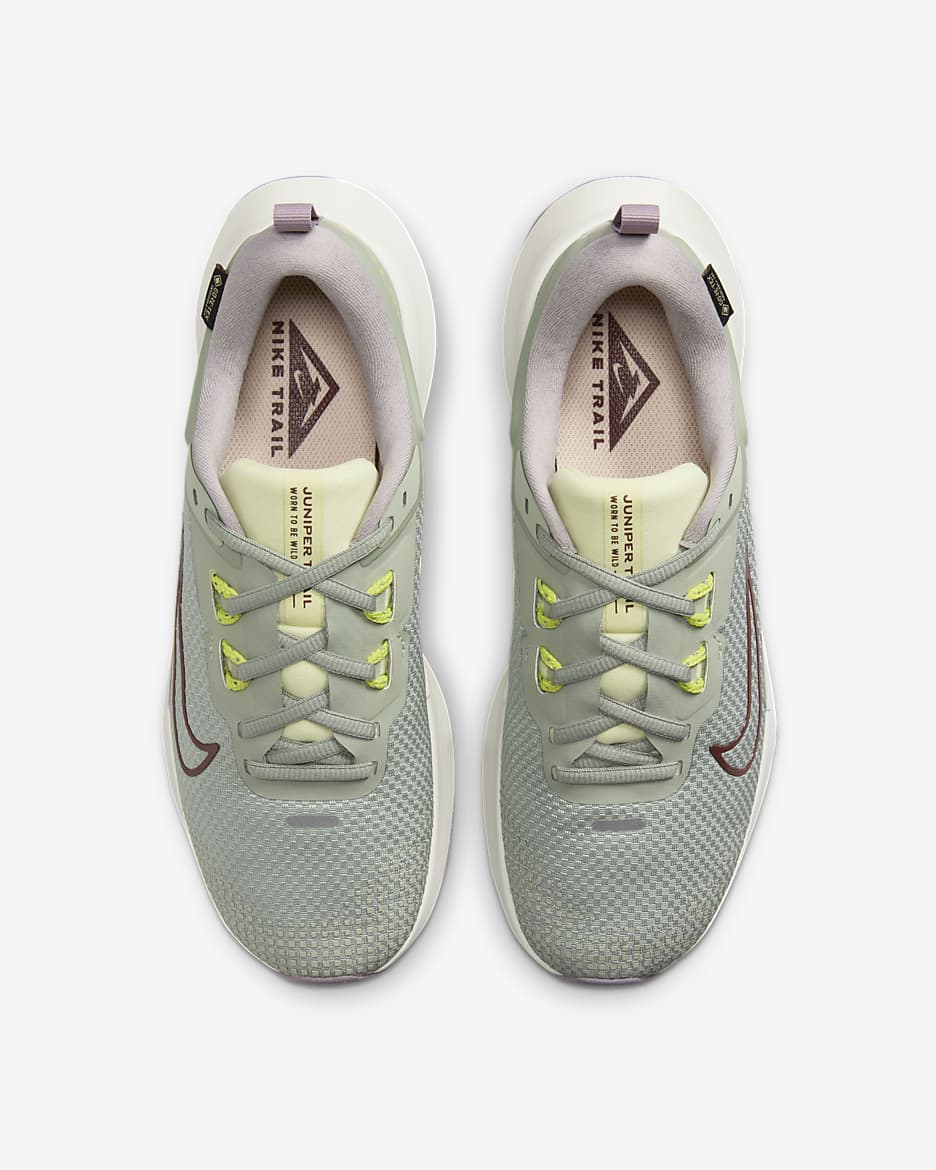 Sapatilhas de running para trilhos à prova de água Nike Juniper Trail 2 GORE-TEX para mulher - Jade Horizon/Cyber/Sail/Dark Pony