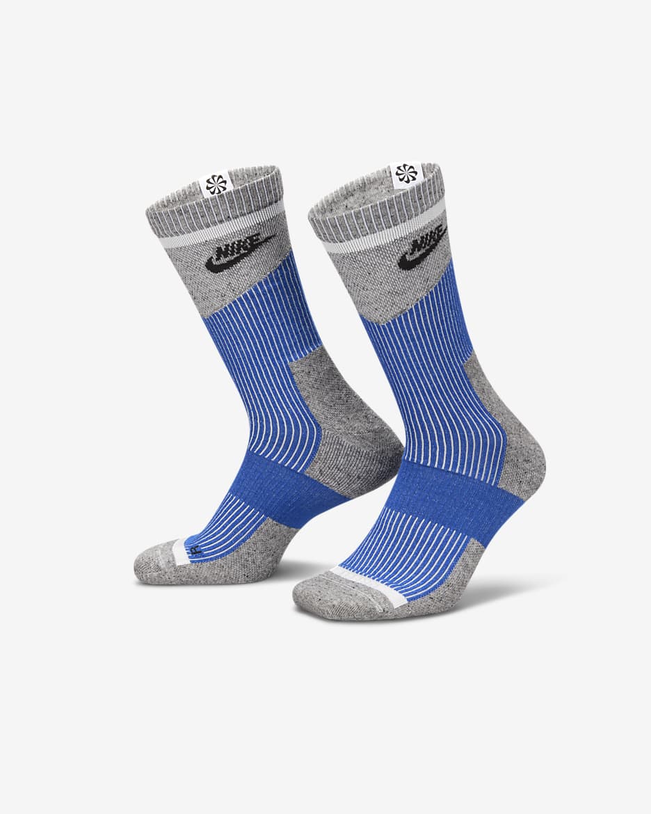 Nike Everyday Cushioned Crew Socks (1 Pair) - Light Smoke Grey/Game Royal/Adobe/Black