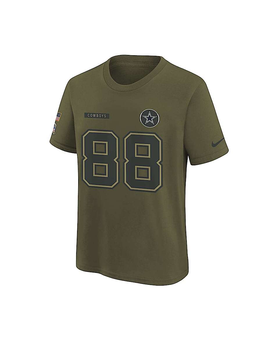 CeeDee Lamb Dallas Cowboys Salute to Service Big Kids’ Nike NFL T-Shirt - Olive