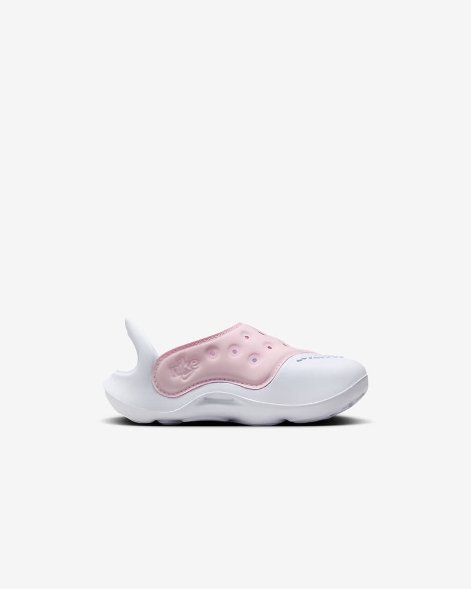 Sandalias para bebé e infantil Nike Aqua Swoosh - Espuma rosa/Blanco