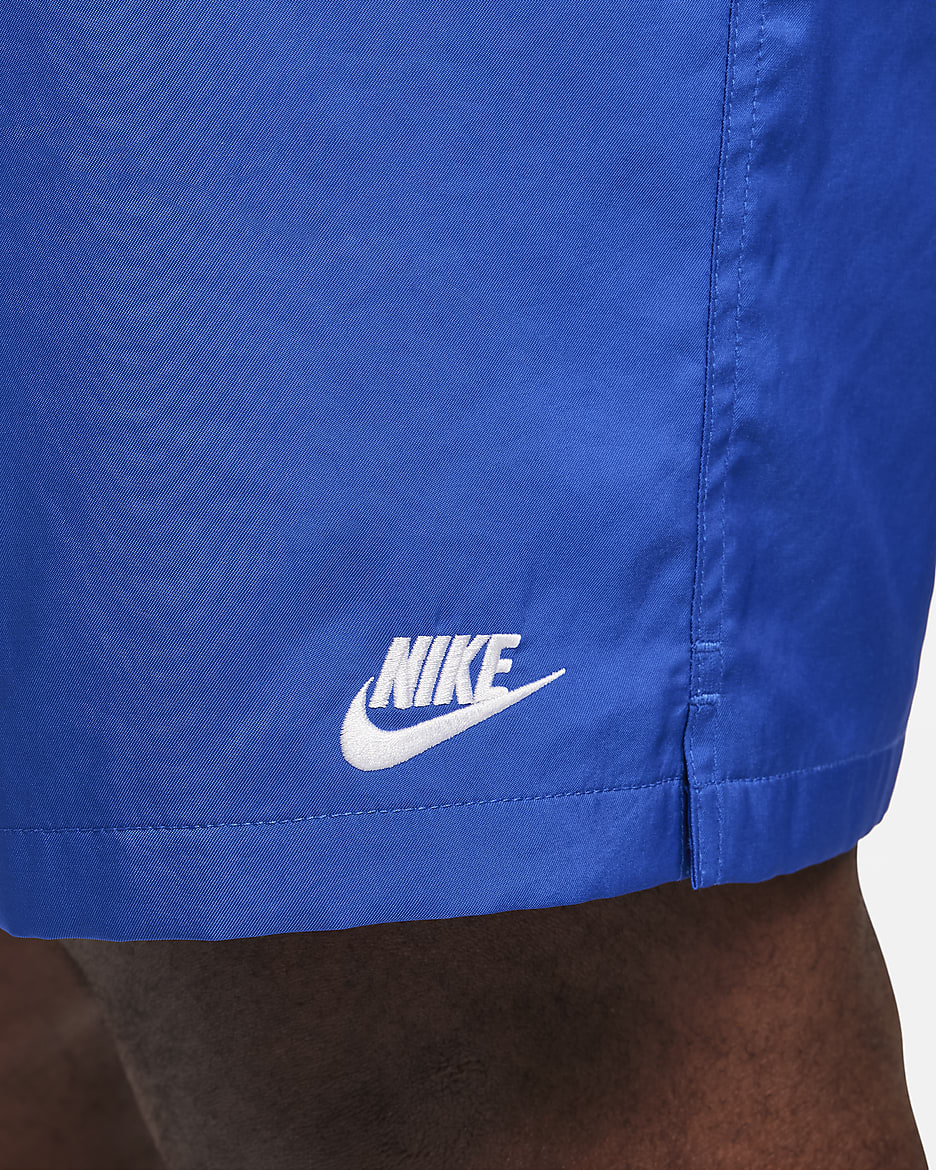 Nike Club Men's Woven Flow Shorts - Game Royal/White