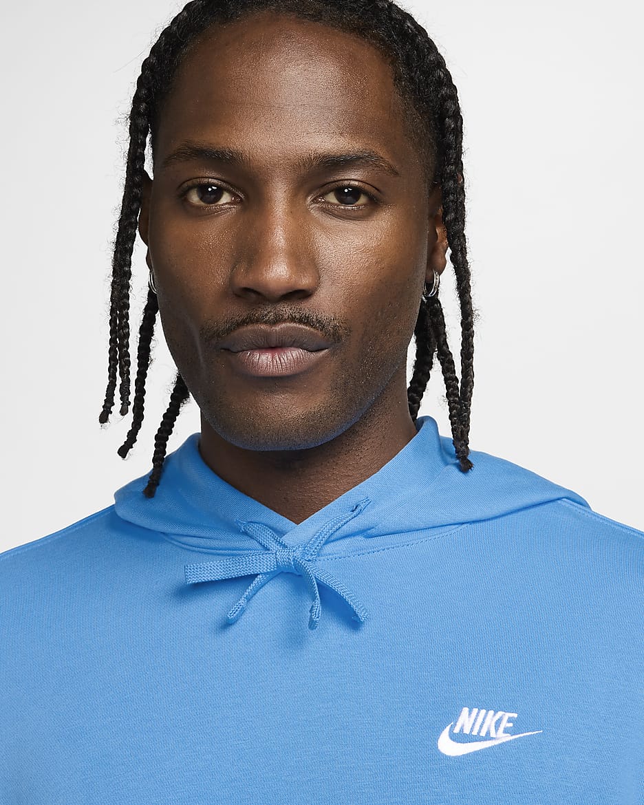 Felpa pullover con cappuccio Nike Sportswear Club - Uomo - University Blue/University Blue/Bianco