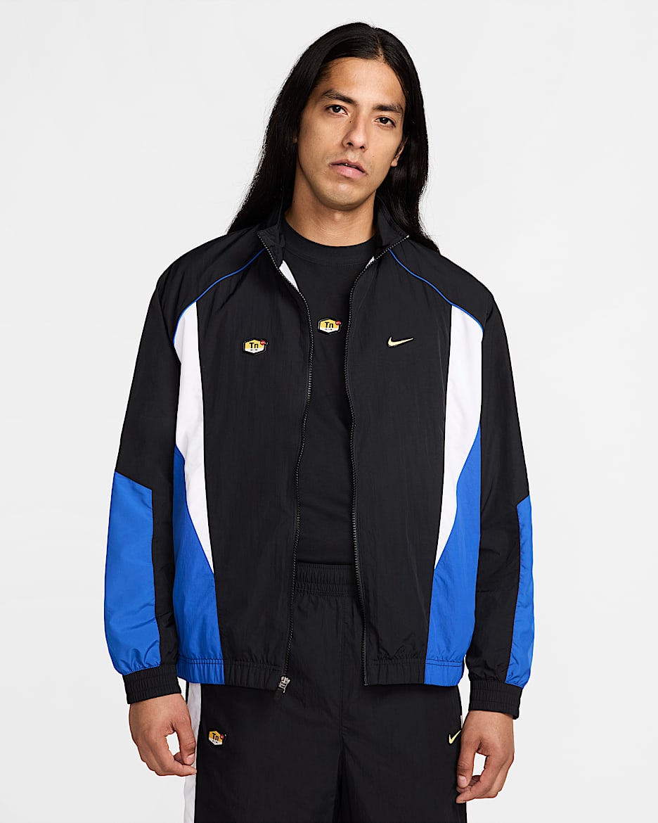 Nike Sportswear Men's Woven Track Jacket - Black/Game Royal/White