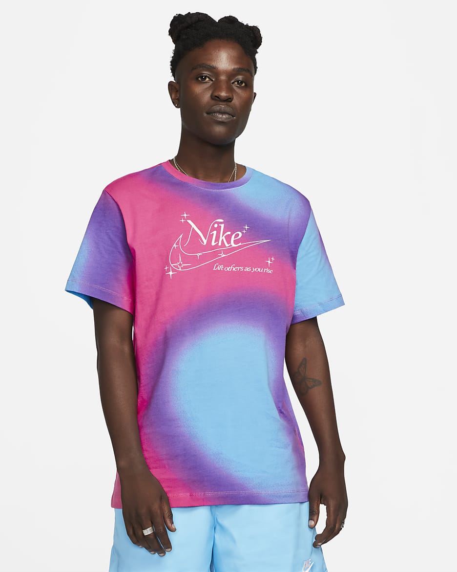Nike Sportswear Men's T-Shirt - Baltic Blue/Pinksicle/Action Grape