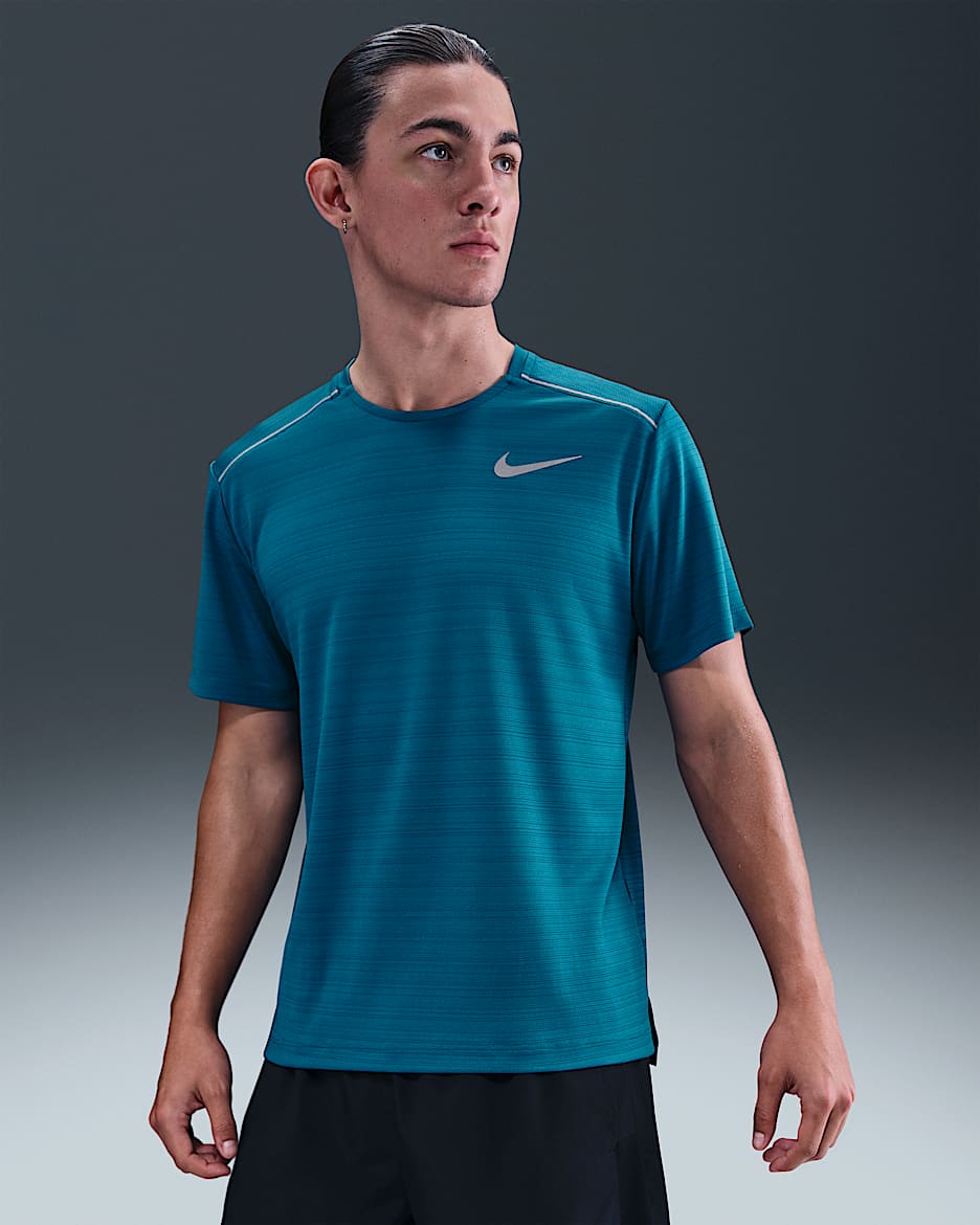 Nike Miler Men's Short-Sleeve Running Top - Green Abyss