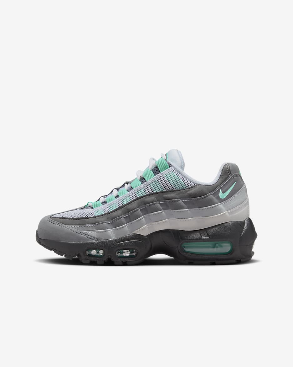 Chaussure Nike Air Max 95 pour ado - Blanc/Iron Grey/Cool Grey/Hyper Turquoise