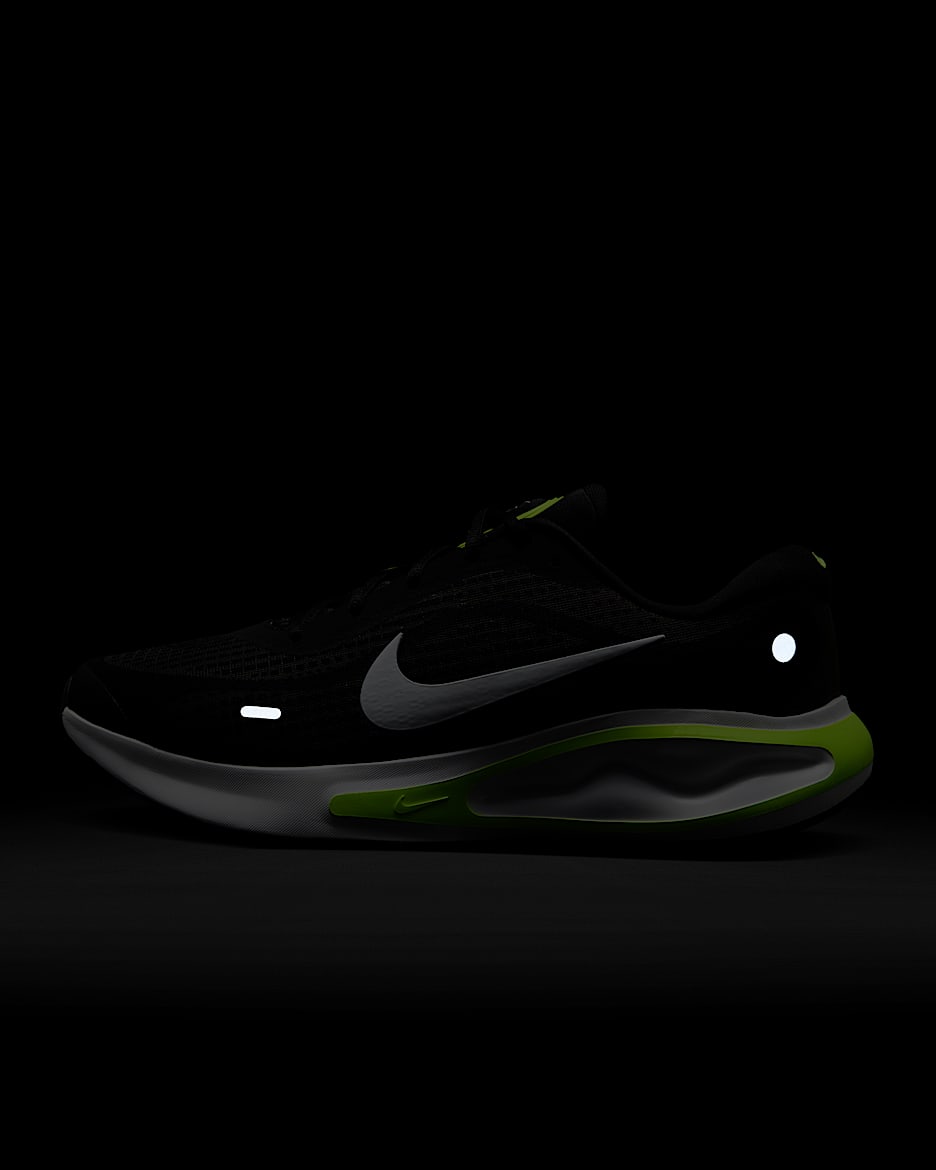 Chaussures de running sur route Nike Journey Run pour homme - Noir/Wolf Grey/Volt/Blanc