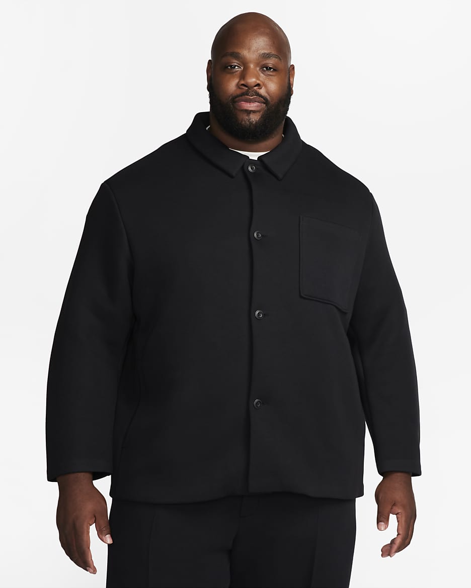 Nike Sportswear Tech Fleece Re-imagined Men's Oversized Shacket - Black/Black