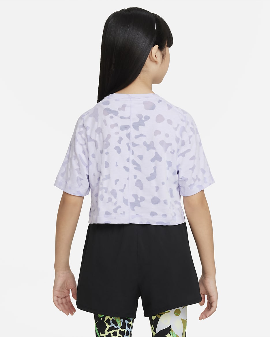 Nike Dri-FIT One treningsoverdel til store barn (jente) - Oxygen Purple/Indigo Haze