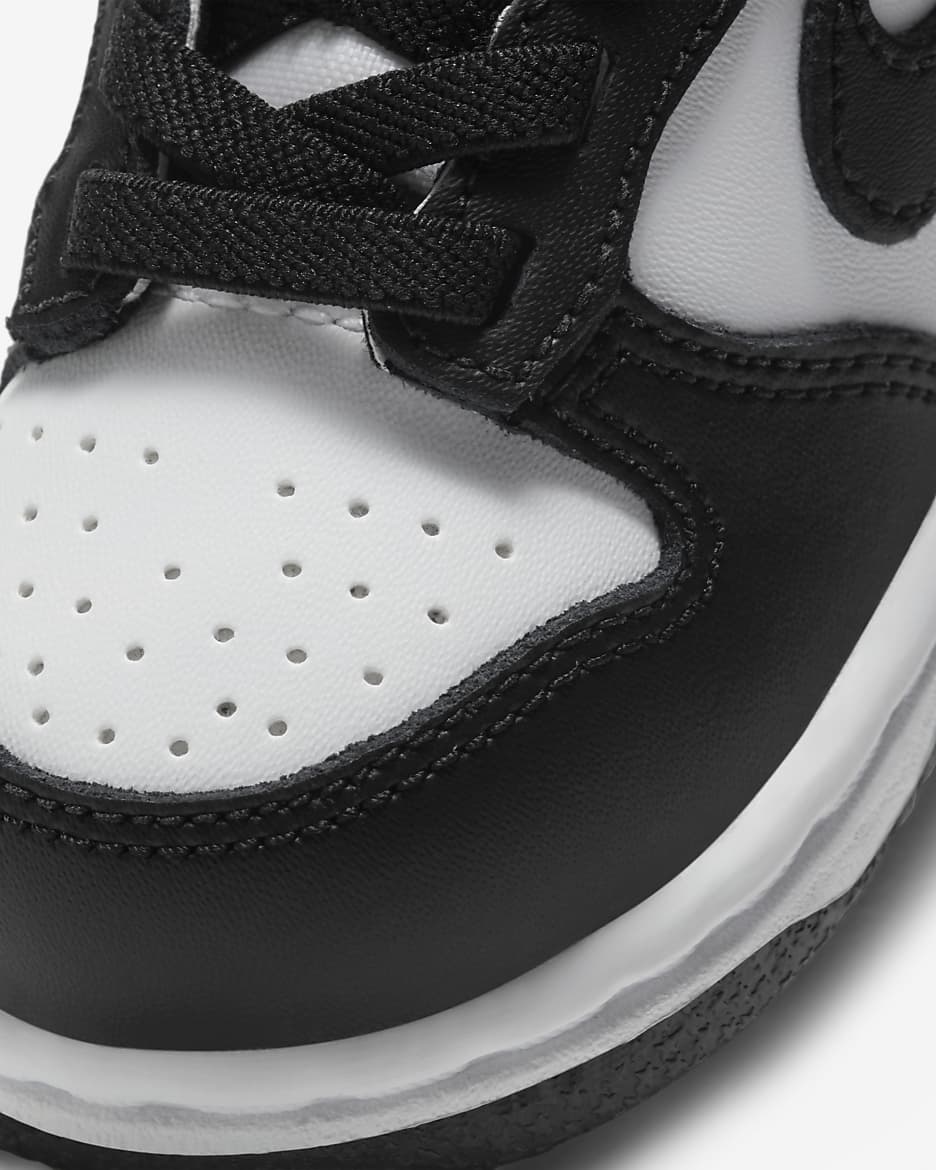 Nike Dunk Low Baby/Toddler Shoes - White/White/Black