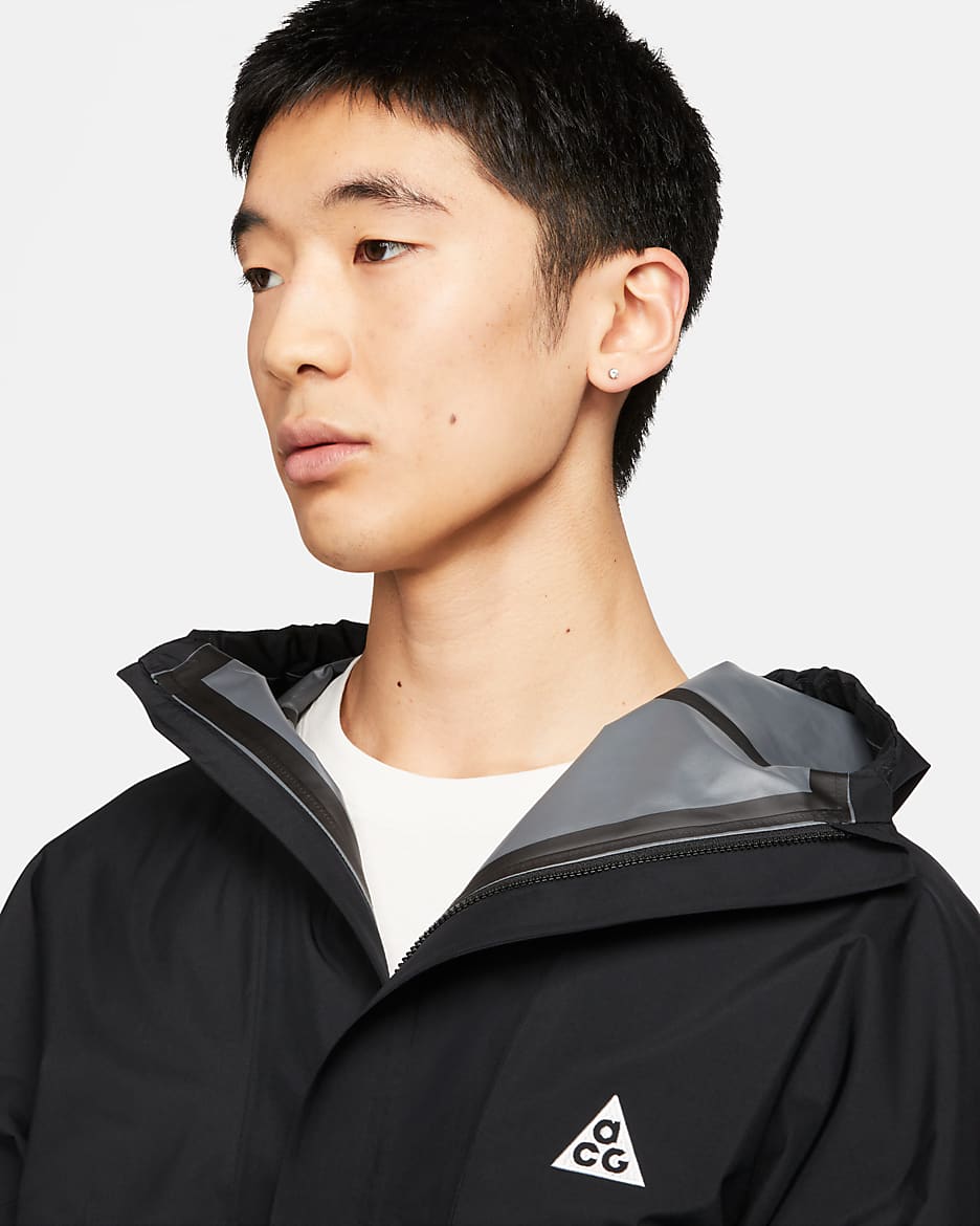 Nike ACG Storm-FIT "Cascade Rains" Men's Full-Zip Jacket - Black/Summit White