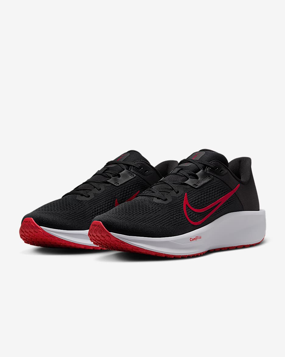 Nike Quest 6 Men's Road Running Shoes - Black/White/Dark Smoke Grey/University Red