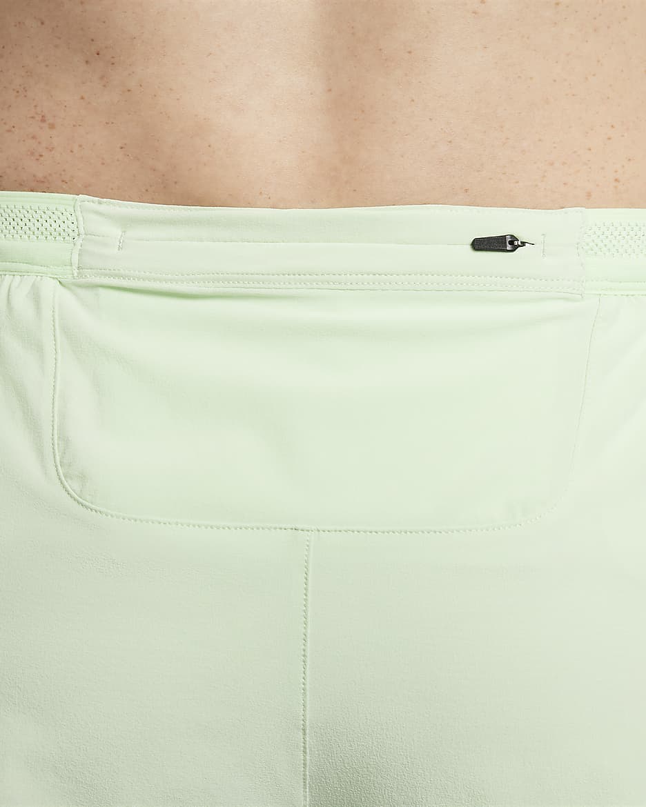 Nike AeroSwift Men's Dri-FIT ADV 2" Brief-Lined Running Shorts - Vapor Green/Black