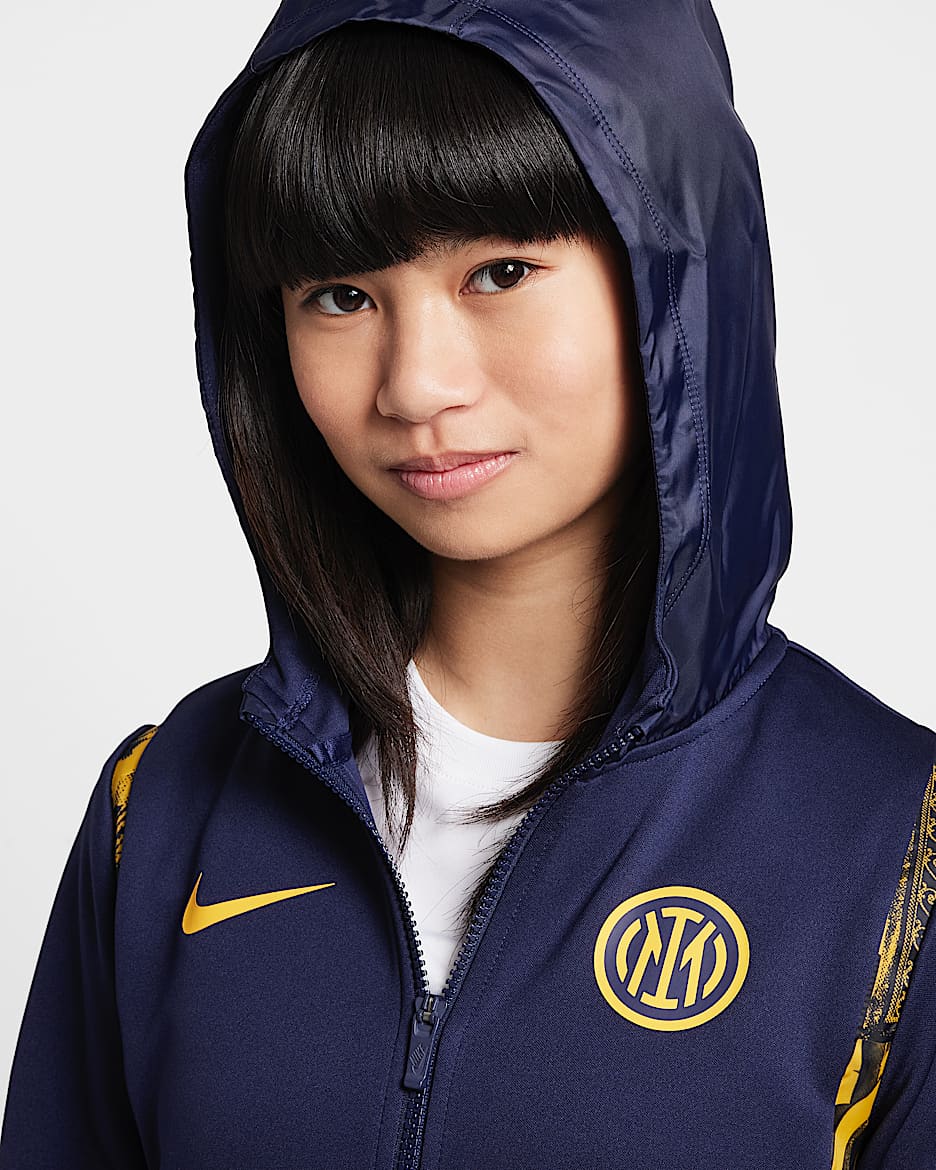 Inter Milan Third Older Kids' Nike Football Woven Tracksuit - Blackened Blue/University Gold/University Gold