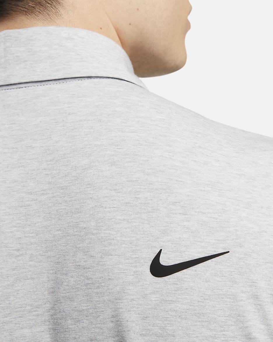 เสื้อโปโลกอล์ฟผู้ชาย Nike Dri-FIT Tour - Light Smoke Grey/ดำ