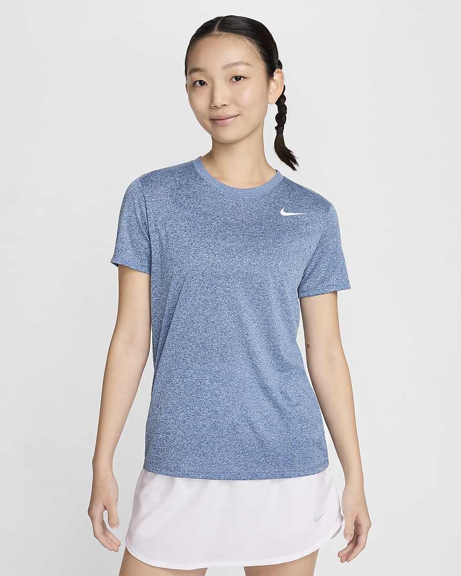 Nike Dri-FIT Women's T-Shirt - Court Blue/Pure/Heather/White