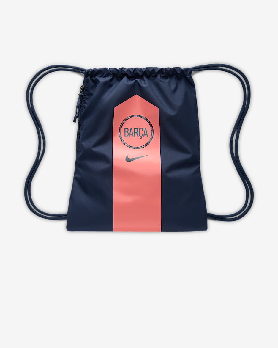 Barcelona 2025/2026 Nike Heritage gymtas T90 - Midnight Navy/Bright Mango/Midnight Navy