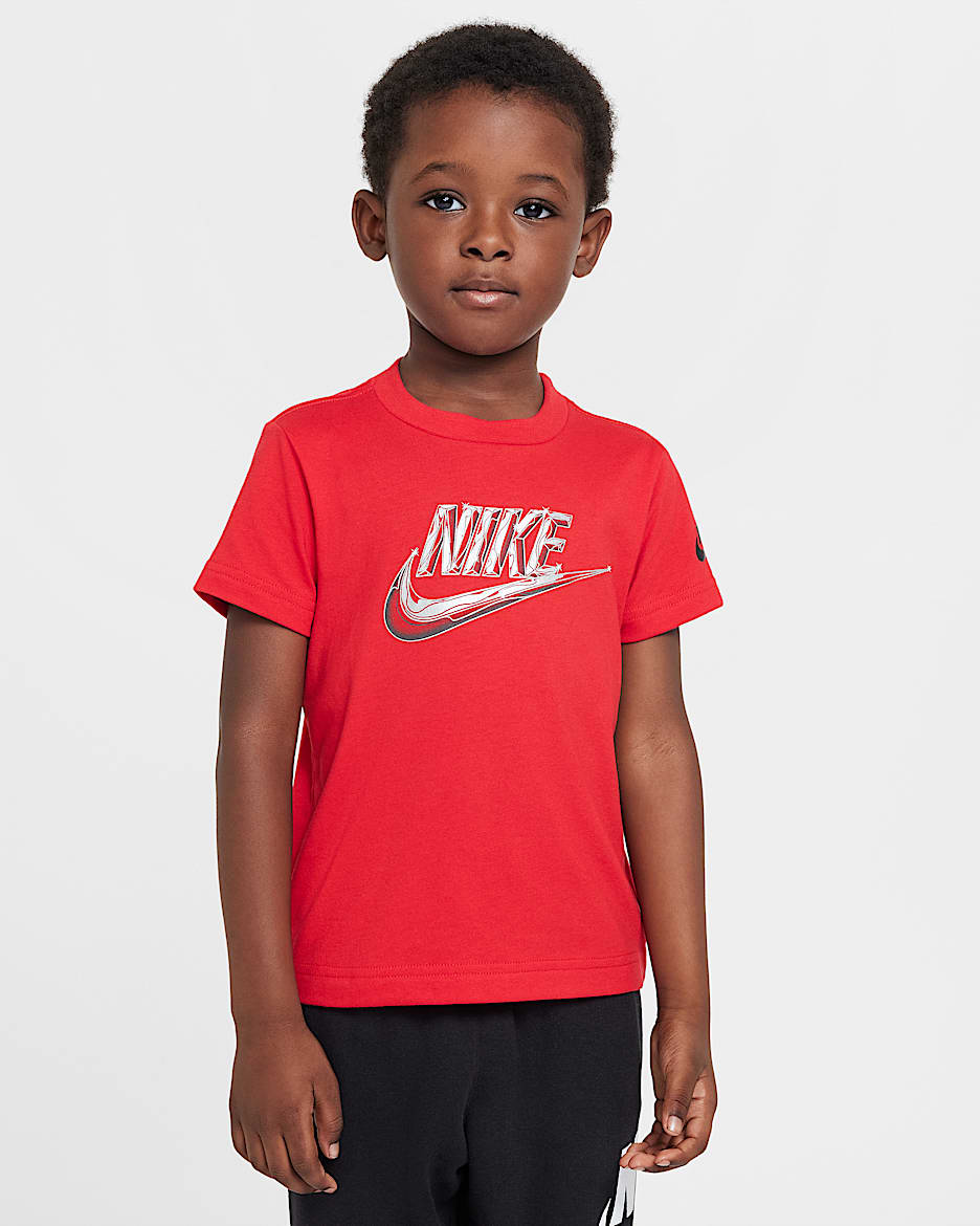 Playera metalizada Futura infantil Nike  - Rojo universitario