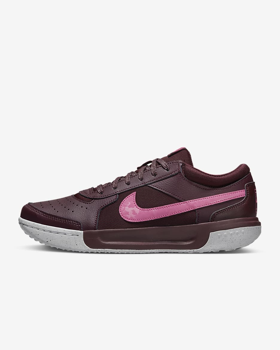 NikeCourt Zoom Lite 3 Premium Women's Hard Court Tennis Shoes - Burgundy Crush/White/Pinksicle