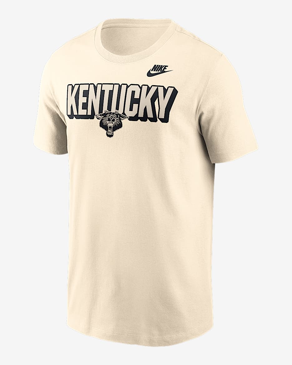 Playera universitaria Nike para hombre Kentucky Team Bold - Natural