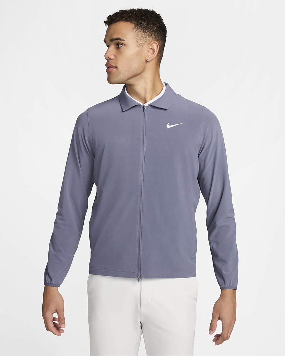 Nike Tour Men's Repel Full-Zip Golf Jacket - Light Carbon/White