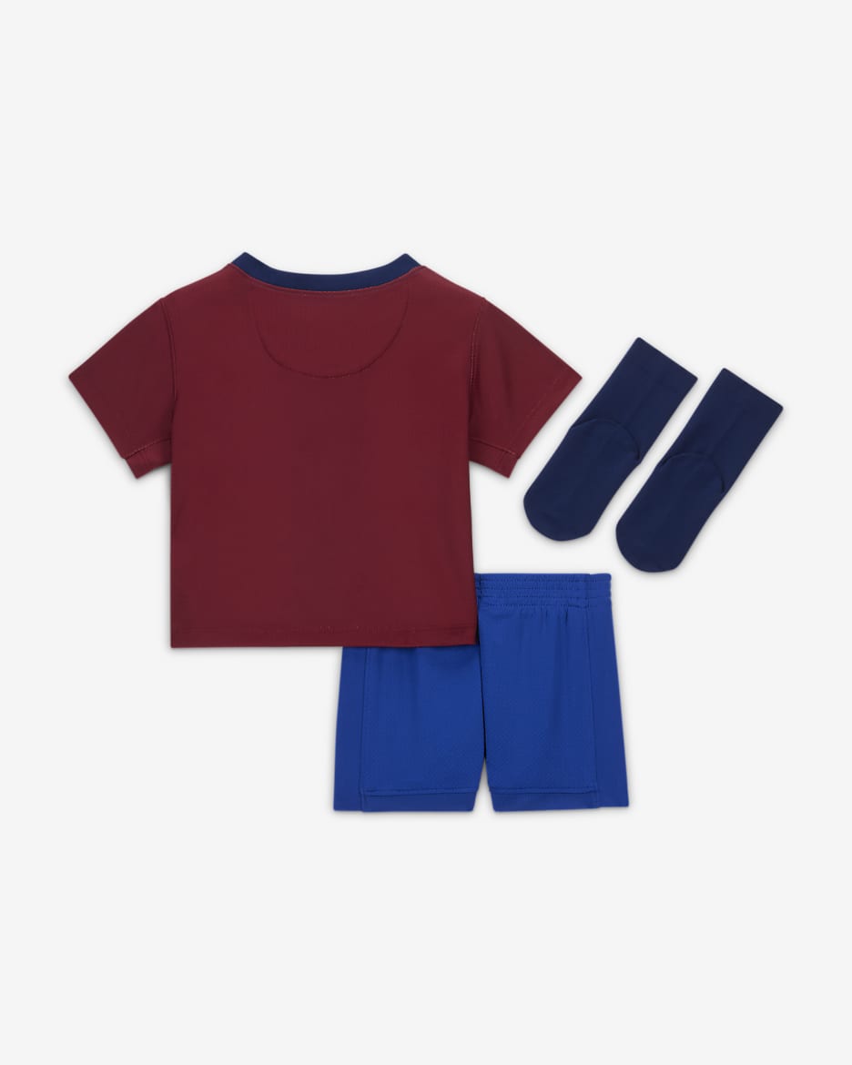 Norway 2024/25 Stadium Home Baby/Toddler Nike Football Replica 3-Piece Kit - Team Red/Blue Void/White